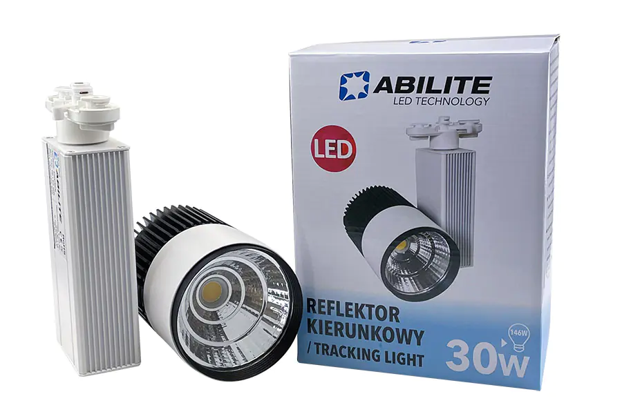 ⁨REFLEKTOR KIERUNKOWY TRACK LED ABILITE B.NATURALNA 30W/230V 2400LM 15° NA SZYNĘ⁩ w sklepie Wasserman.eu