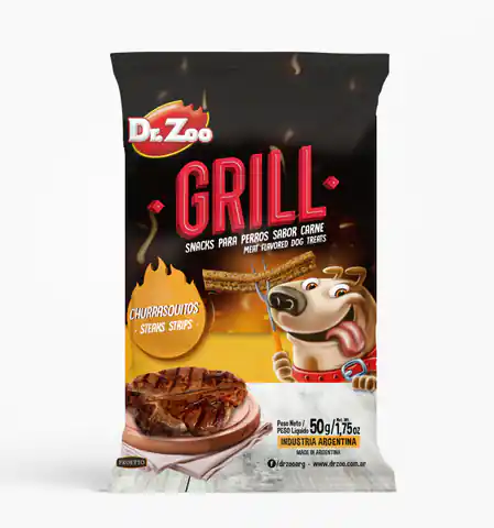 ⁨DR ZOO Grill Churrasquitos - Grillowane paski dla psa o smaku steka 50g [11212]⁩ w sklepie Wasserman.eu
