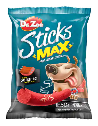 ⁨DR ZOO Sticks Max Costillitas - Paluszki Max dla psa o smaku żeberek 50g [11253]⁩ w sklepie Wasserman.eu