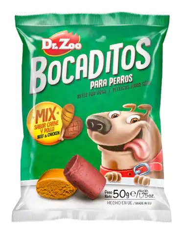 ⁨DR ZOO Bocaditos Mix Carne & Pollo - Przekąski dla psa Mix o smaku wołowiny i kurczaka 50g [11141]⁩ w sklepie Wasserman.eu