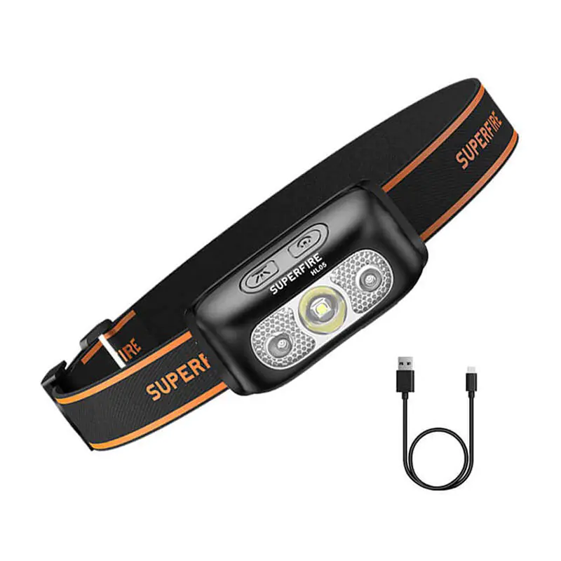 ⁨Superfire HL05-D headlamp, 110lm, USB⁩ at Wasserman.eu