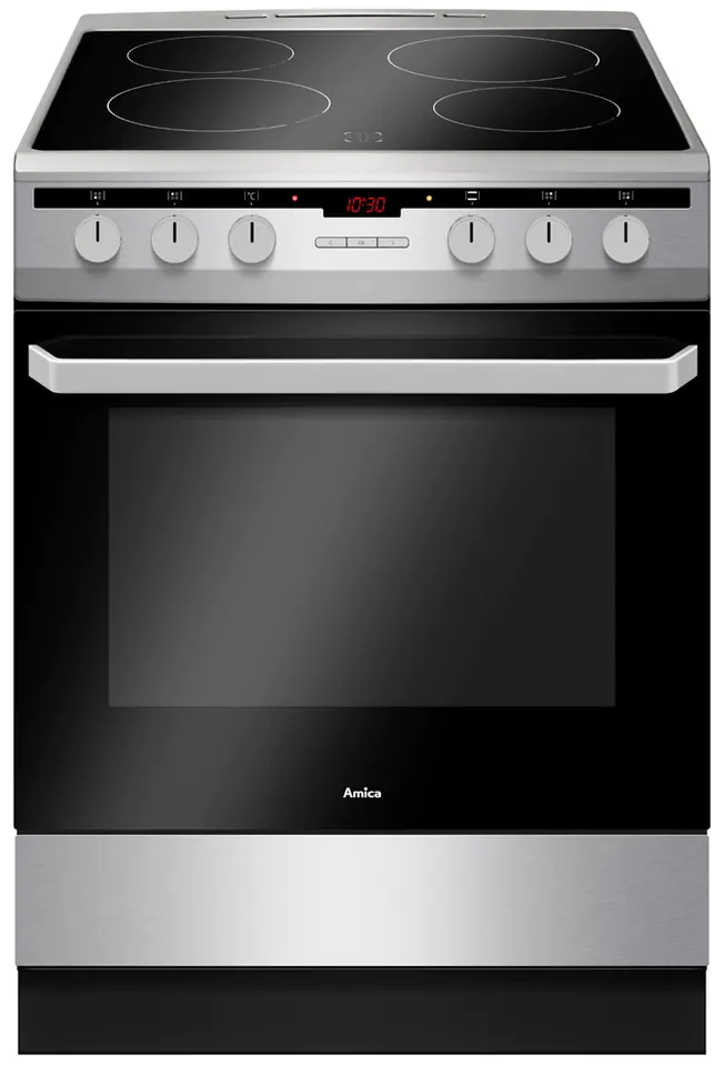 Amica 618CE3.333HTaQ(Xx) Freestanding cooker Ceramic Stainless steel A at Wasserman.eu