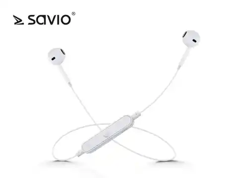 ⁨Bezprzewodowe słuchawki Bluetooth v.4.2 z mikrofonem earbuds Savio WE-01 Sport⁩ w sklepie Wasserman.eu