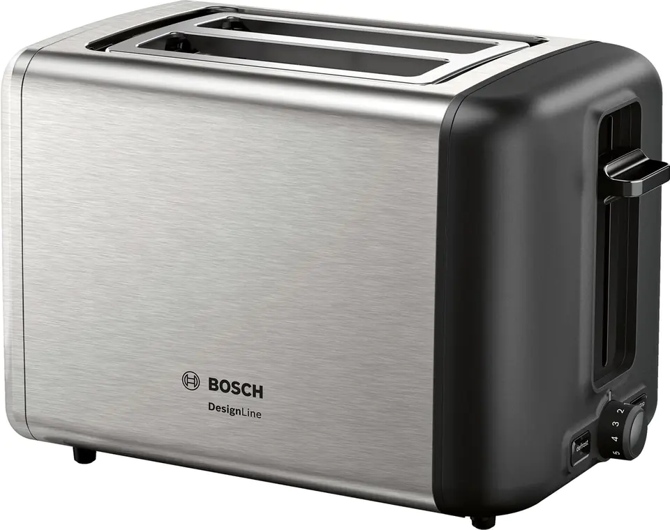 ⁨Bosch TAT3P420 toaster 2 slice(s) 970 W Black, Stainless steel⁩ at Wasserman.eu