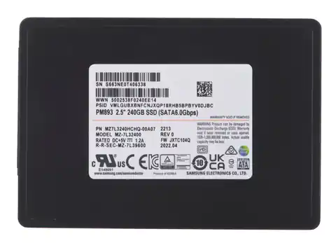 ⁨Dysk SSD Samsung PM893 240GB SATA 2.5" MZ7L3240HCHQ-00A07 (DWPD 1)⁩ w sklepie Wasserman.eu