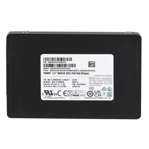 ⁨Dysk SSD Samsung PM897 960GB SATA 2.5" MZ7L3960HBLT-00A07 (DWPD 3)⁩ w sklepie Wasserman.eu