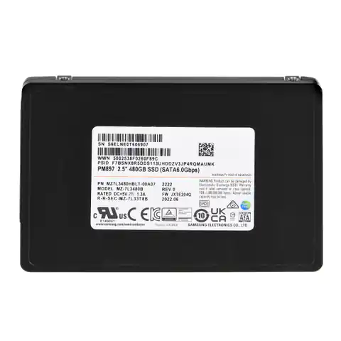 ⁨SSD Samsung PM897 480GB SATA 2.5" MZ7L3480HBLT-00A07 (DWPD 3)⁩ at Wasserman.eu