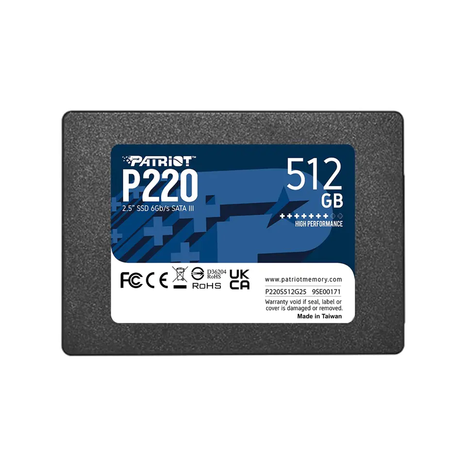 ⁨SSD PATRIOT P220 512GB SATA3 2,5" (WYPRZEDAŻ)⁩ w sklepie Wasserman.eu