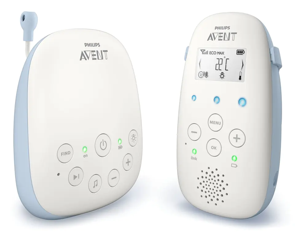 ⁨Philips AVENT SCD715/26 Babyphone 330m Blau, Weiß⁩ im Wasserman.eu