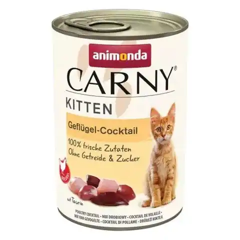 ⁨ANIMONDA Cat Carny Kitten Cocktail with poultry - wet cat food- 400g⁩ at Wasserman.eu