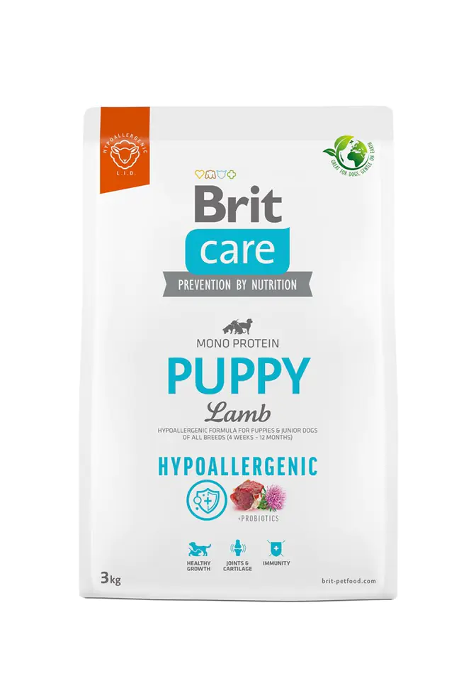 ⁨BRIT Care Hypoallergenic Puppy Lamb  - dry dog food - 3 kg⁩ at Wasserman.eu