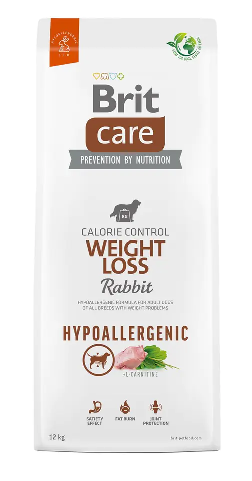 ⁨BRIT Care Hypoallergenic Adult Weight Loss Rabbit - dry dog food - 12 kg⁩ at Wasserman.eu