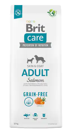 ⁨Dry food for adult dogs, small and medium breeds - BRIT Care Grain-free Adult Salmon- 12 kg⁩ at Wasserman.eu