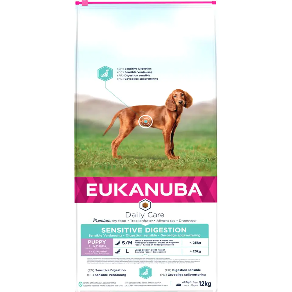 ⁨EUKANUBA Puppy Daily Care Sensitive Digestion - sucha karma dla psa - 12 kg⁩ w sklepie Wasserman.eu