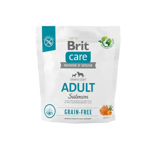 ⁨BRIT Care Dog Grain-free Adult Small & Medium Salmon  - Trockenfutter für Hunde - 1 kg⁩ im Wasserman.eu