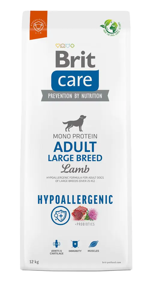 ⁨Brit Care Dog Hypoallergenic Adult Large Lamb 12kg⁩ w sklepie Wasserman.eu