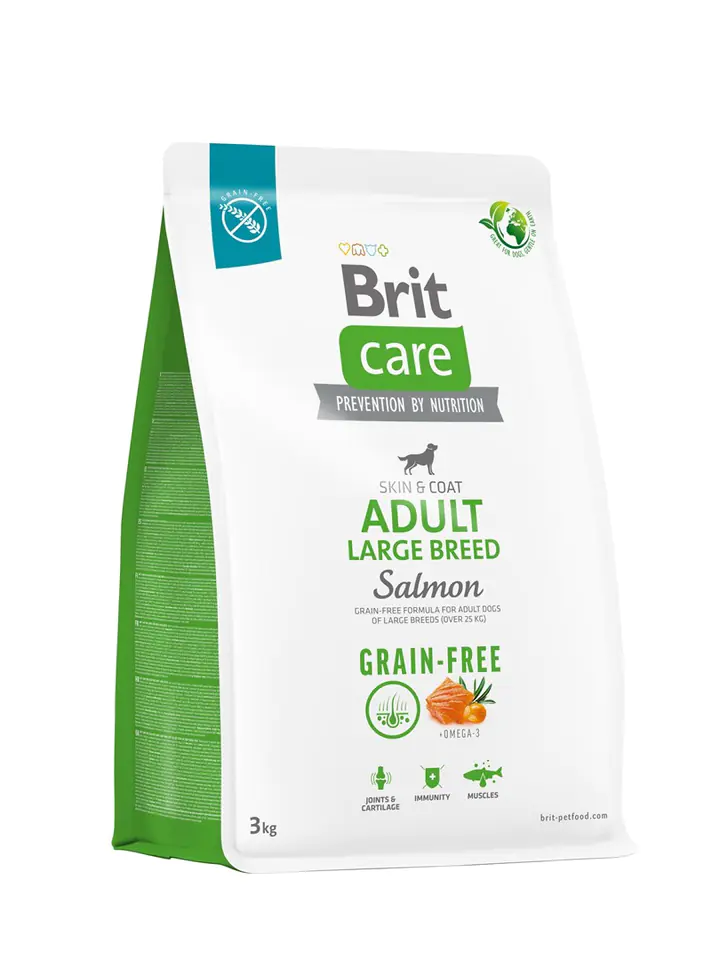 ⁨Dry food for adult dogs, large breeds - BRIT Care Grain-free Adult Salmon- 3 kg⁩ at Wasserman.eu