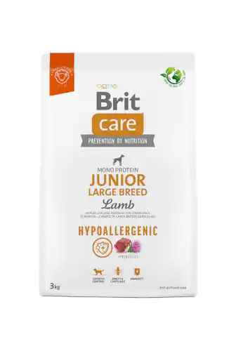 ⁨BRIT Care Hypoallergenic Junior Large Breed Lamb - dry dog food - 3 kg⁩ at Wasserman.eu
