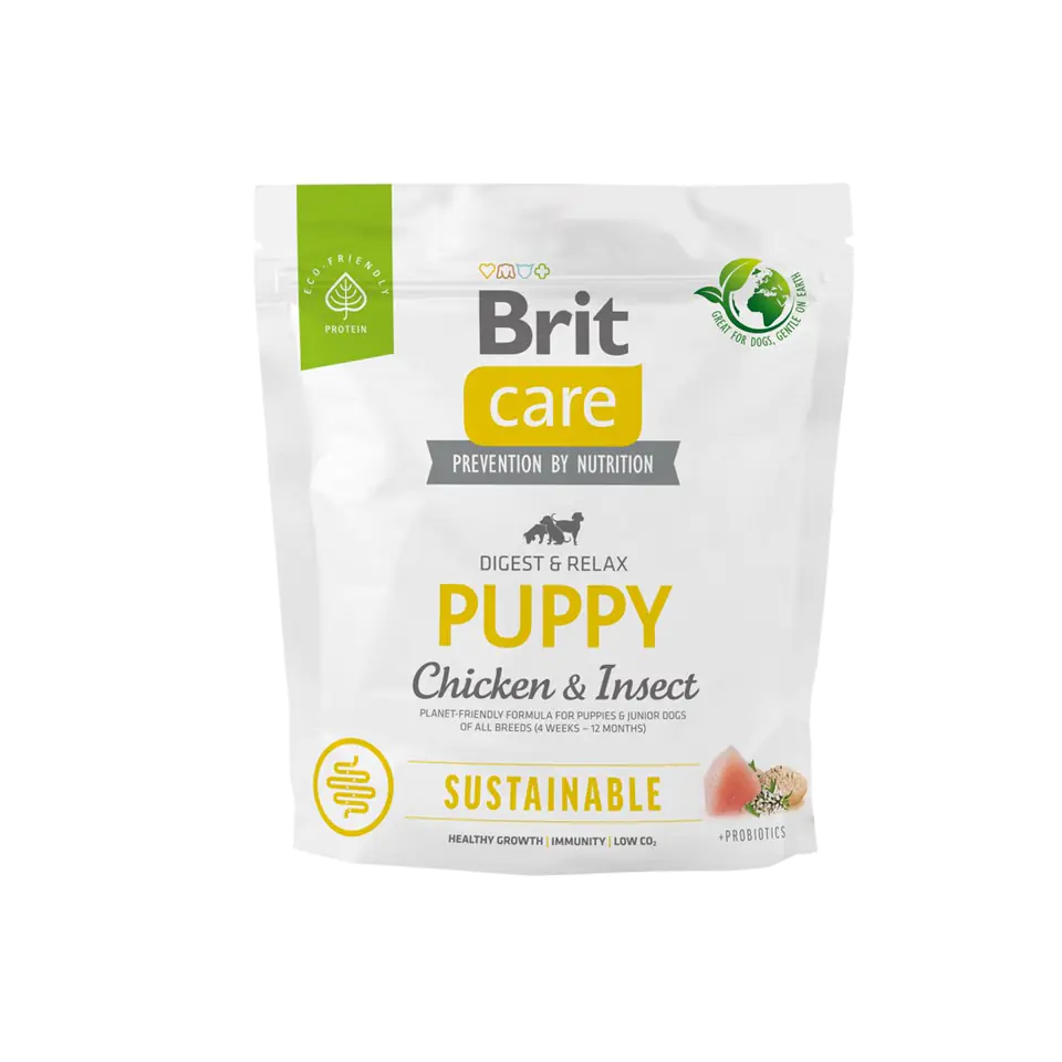 ⁨BRIT Care Dog Sustainable Puppy Chicken & Insect  - dry dog food - 1 kg⁩ at Wasserman.eu