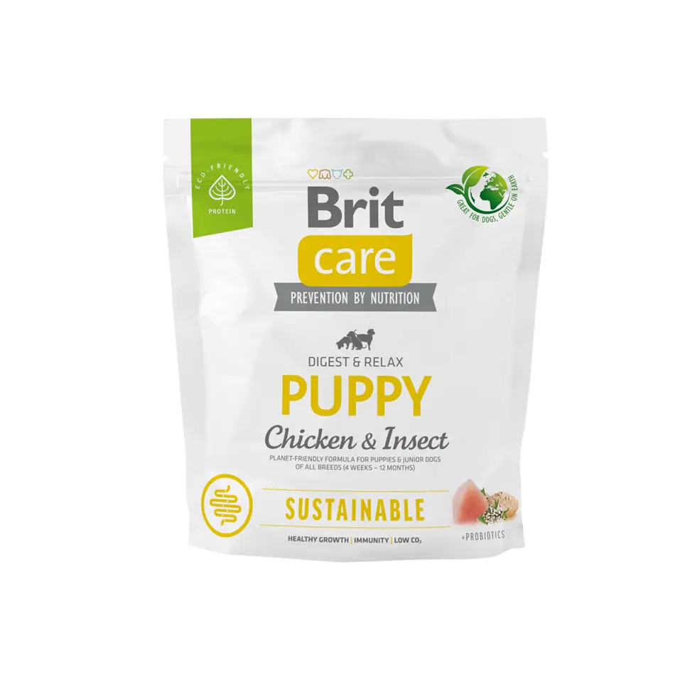 ⁨BRIT Care Sustainable Puppy Chicken & Insect - sucha karma dla szczeniąt - 1 kg⁩ w sklepie Wasserman.eu