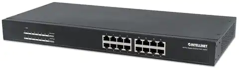 ⁨Intellinet 16-Port Gigabit Ethernet PoE+ Switch, 16 x PoE ports, IEEE 802.3at/af Power-over-Ethernet (PoE+/PoE), Endspan, Rackmount⁩ at Wasserman.eu