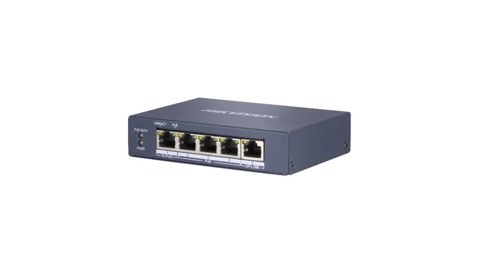 ⁨HIKVISION Przełącznik 4xPoE (1x HiPoE 60W), 1xUplink⁩ at Wasserman.eu