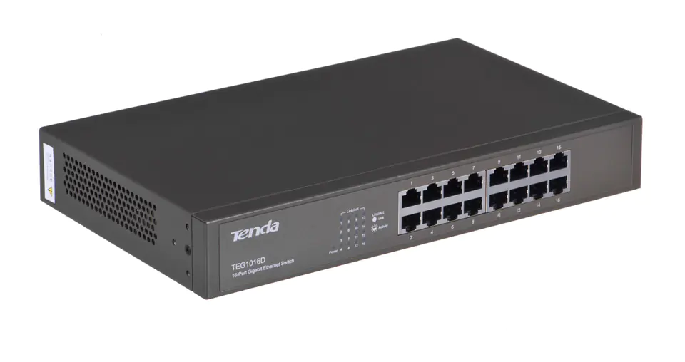 ⁨Tenda 16-port Gigabit Ethernet Switch Unmanaged Blue⁩ at Wasserman.eu