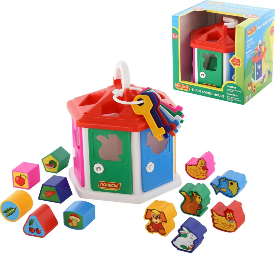 Sorter kształtów Domek dydaktyczny (pudełko) w sklepie Wasserman.eu
