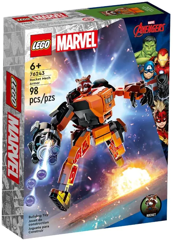 ⁨LEGO Super Heroes 76243 Mechaniczna zbroja Rocketa⁩ w sklepie Wasserman.eu
