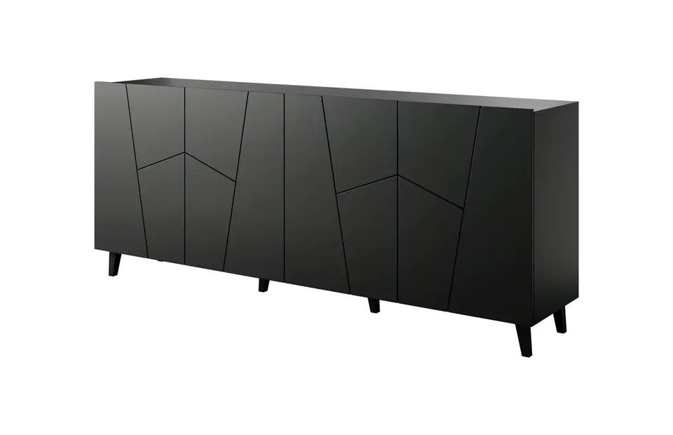 ⁨ETNA chest of drawers 200x42x82 black matt⁩ at Wasserman.eu