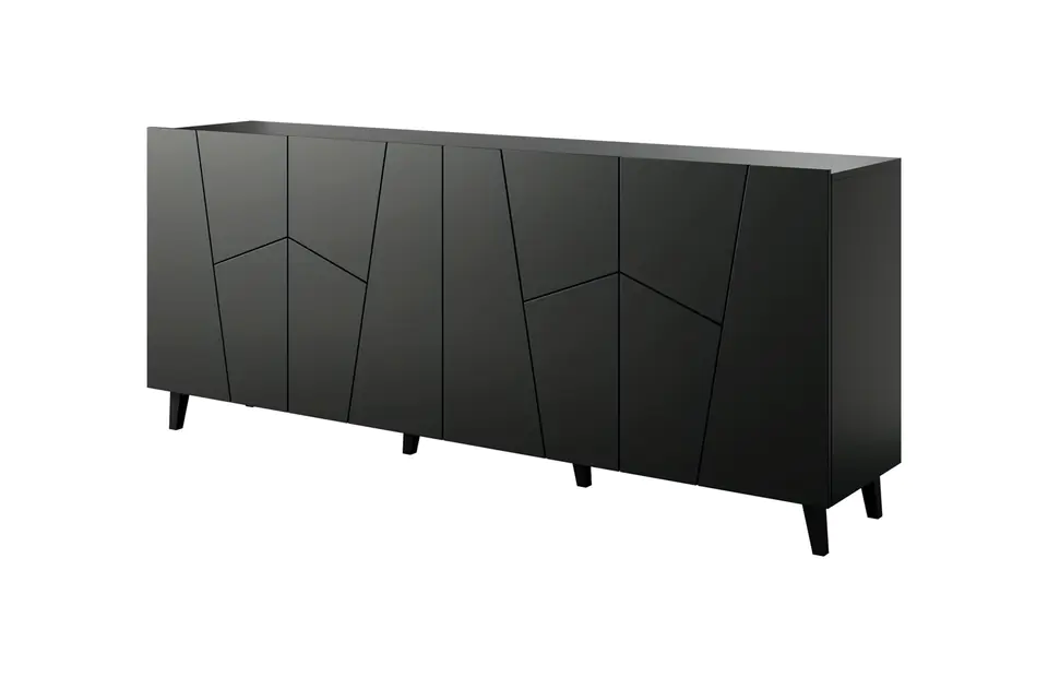 Komoda ETNA 200x42x82 czarny mat w sklepie Wasserman.eu