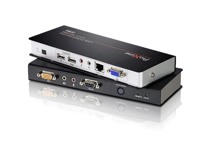 ⁨ATEN USB VGA KVM Extender with Audio, RS-232 and Deskew (300m)⁩ at Wasserman.eu