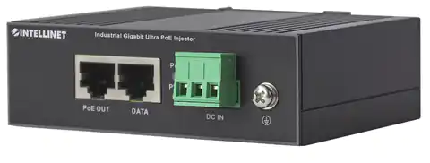 ⁨Intellinet Industrial Gigabit Ultra PoE Injector, 1 x 60 W Port, IEEE 802.3bt/at/af Power over Ethernet (Ultra POE/PoE+/PoE), Metal Housing⁩ at Wasserman.eu