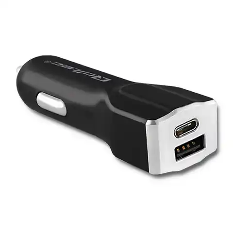 ⁨Inteligent car charger | 12-24V | 27W | 5V | 3A | USB 2.0 + USB typ C⁩ at Wasserman.eu