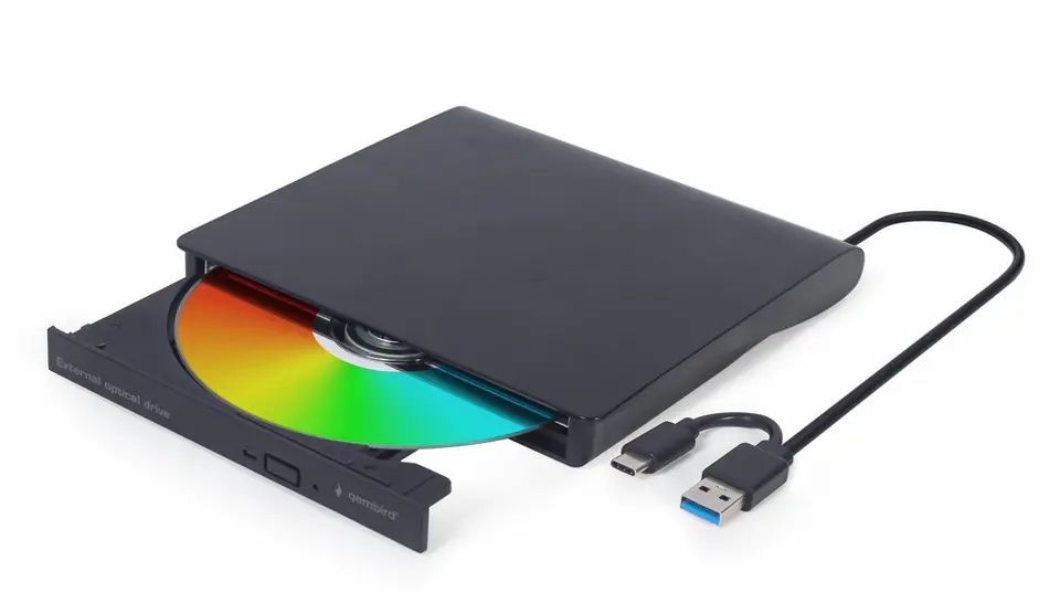 ⁨Gembird DVD-USB-03 External USB DVD drive, black⁩ at Wasserman.eu