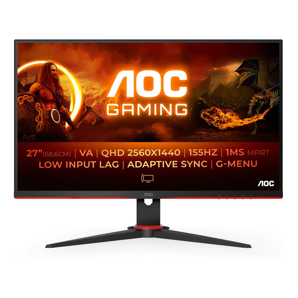 ⁨MONITOR AOC LED 27" Q27G2E/BK 155Hz⁩ w sklepie Wasserman.eu