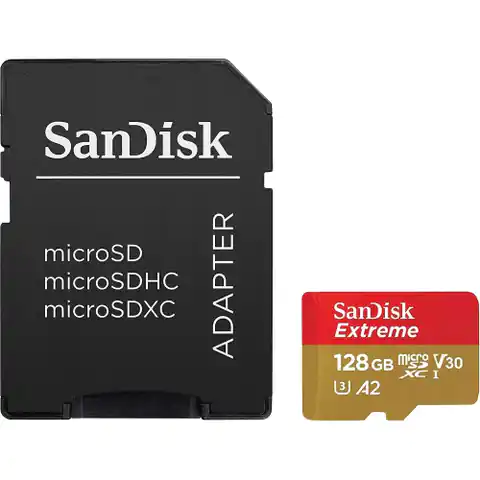 ⁨SanDisk Extreme 128 GB MicroSDXC UHS-I Klasse 10 + Adapter⁩ im Wasserman.eu