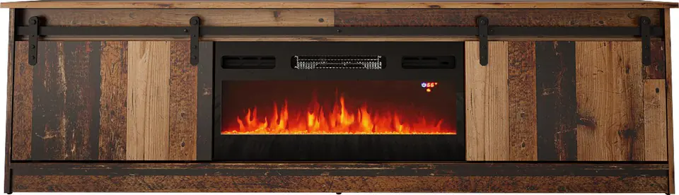 Szafka RTV GRANERO+kominek 200x56,7x35 old wood w sklepie Wasserman.eu