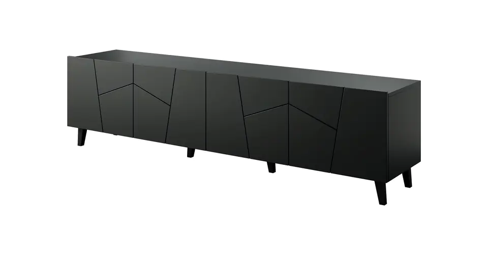 ⁨Szafka RTV ETNA 200x42x52 czarny mat⁩ w sklepie Wasserman.eu