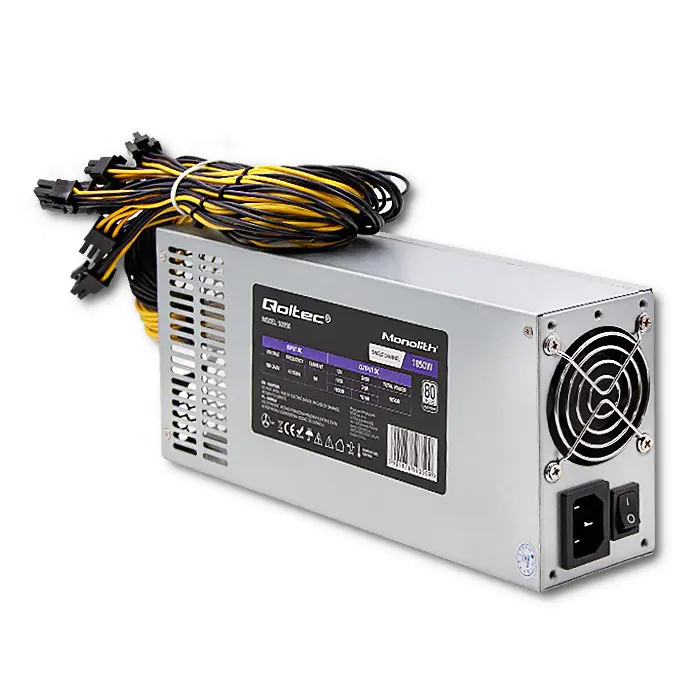 ⁨Qoltec 50350 power supply 1850W PCI-E| 80 Plus Platinum | Gaming Miner⁩ at Wasserman.eu