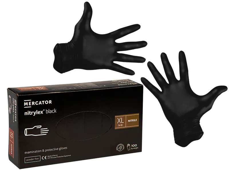 ⁨Rękawiczki nitrylowe czarne XL 100szt⁩ w sklepie Wasserman.eu
