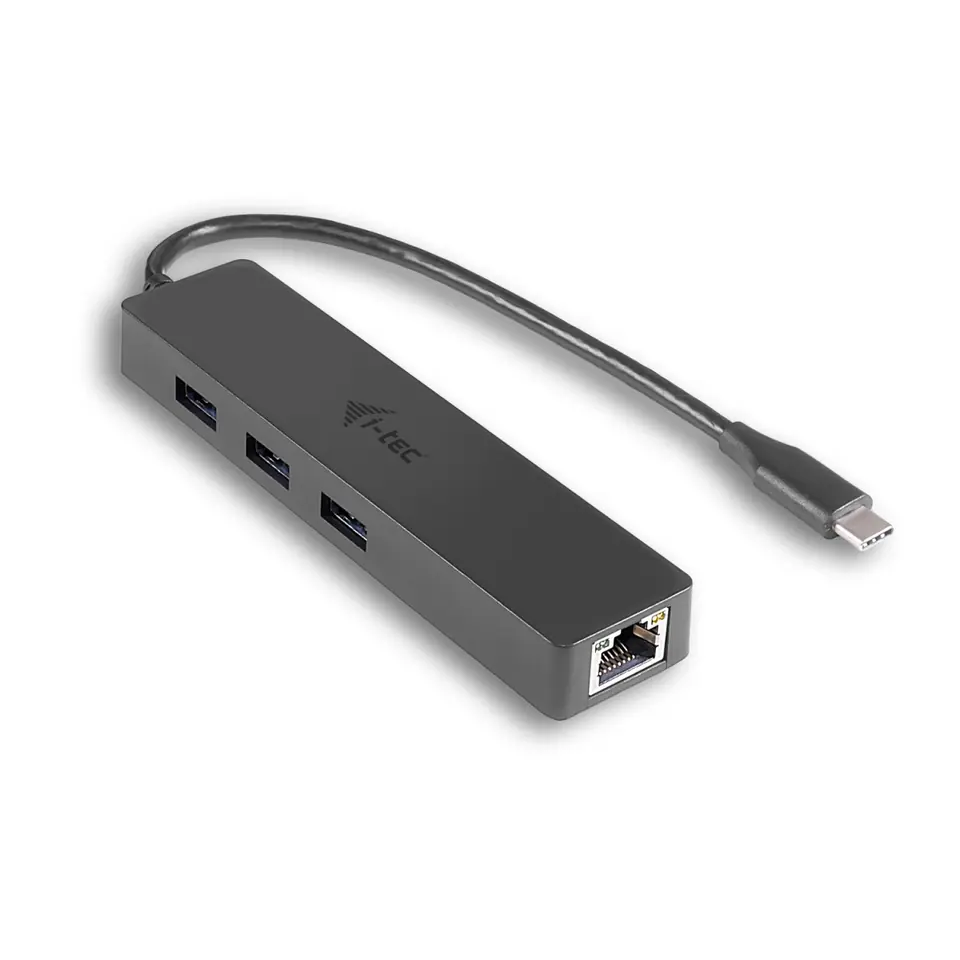 ⁨USB-C Slim 3-port HUB z adapterem Gigabit Ethernet⁩ w sklepie Wasserman.eu