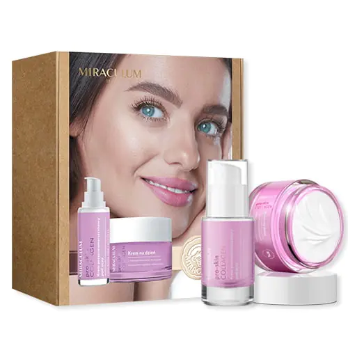 ⁨Miraculum Collagen Pro-Skin zestaw krem na dzień 50ml + krem przeciwzmarszczkowy pod oczy 15ml⁩ w sklepie Wasserman.eu