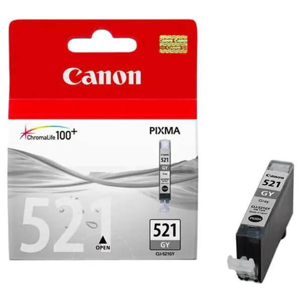 ⁨Canon oryginalny ink / tusz CLI521GY, grey, 1395s, 9ml, 2937B001, Canon MP980⁩ w sklepie Wasserman.eu