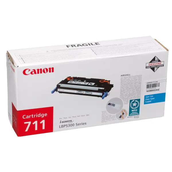 ⁨Canon Original Toner Cartridge CRG711, cyan, 6000s, 1659B002, Canon LBP-5300, O⁩ at Wasserman.eu