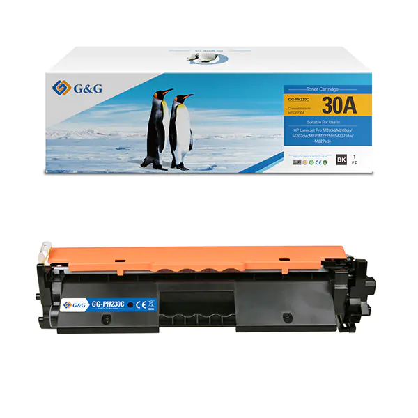 ⁨G&G compatible toner cartridge with CF230A, black, 1600s, NT-PH230C, HP 30A, for HP LaserJet Pro MFP M227sdn,227fdw,M203dw,dn Printer, N⁩ at Wasserman.eu