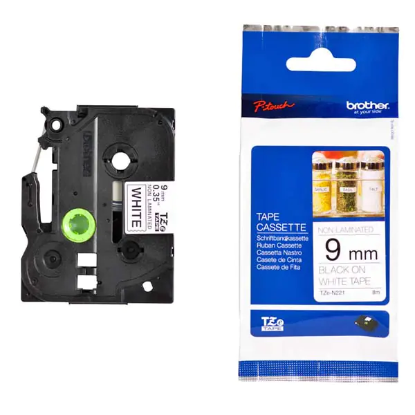 ⁨Tape BROTHER Unlaminated Black TZEN221⁩ at Wasserman.eu