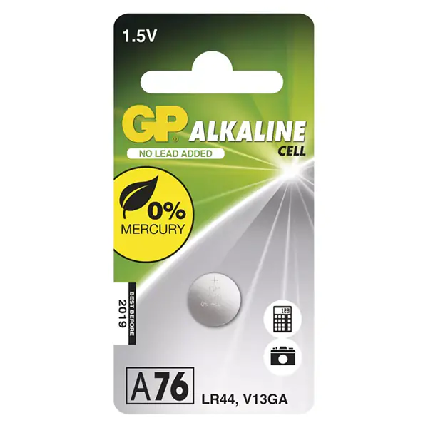 ⁨Alkaline battery, LR44, 1.5V, GP, blister, 1-pack⁩ at Wasserman.eu