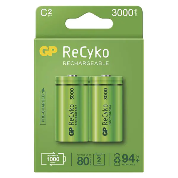 ⁨Akumulatorki, C (HR14), 1.2V, 3000 mAh, GP, kartonik, 2-pack⁩ w sklepie Wasserman.eu