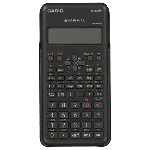 ⁨Casio FX Calculator 82 MS 2E, schwarz, Schule, 2-reihiges Display⁩ im Wasserman.eu